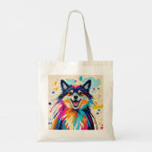 Tote Bag ours Abstrait mignon drôle joyeux animal art (Dos)