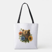 Tote Bag Ours aux fleurs (Dos)