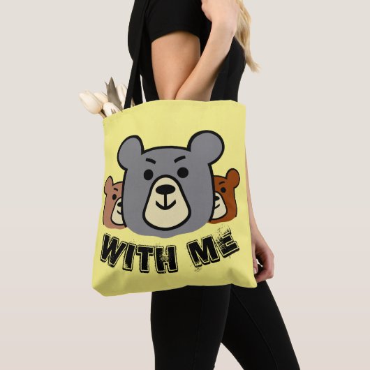 Tote Bag Ours Avec Moi, Ours (De près)
