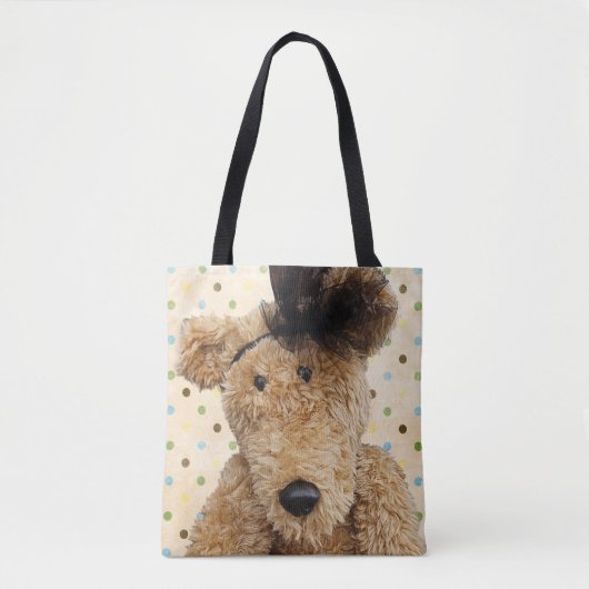 Tote Bag Ours Brown Sur Burlap (Devant)