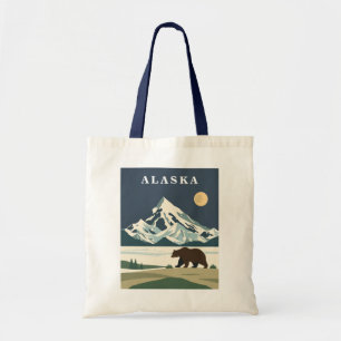 Tote Bag Ours Brun Alaska Vintage Voyage