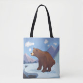 Tote Bag Ours brun dans les montagnes (Devant)