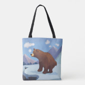 Tote Bag Ours brun dans les montagnes (Dos)