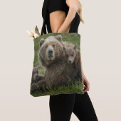 Tote Bag Ours bruns oursons câlinant leur mère (De près)
