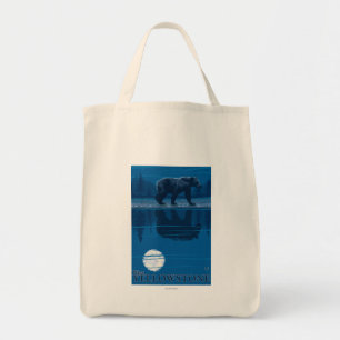 Tote Bag Ours dans le clair de lune - Yellowstone