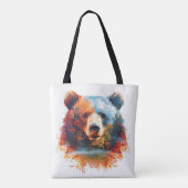Tote Bag Ours dans une forêt d'automne (Dos)