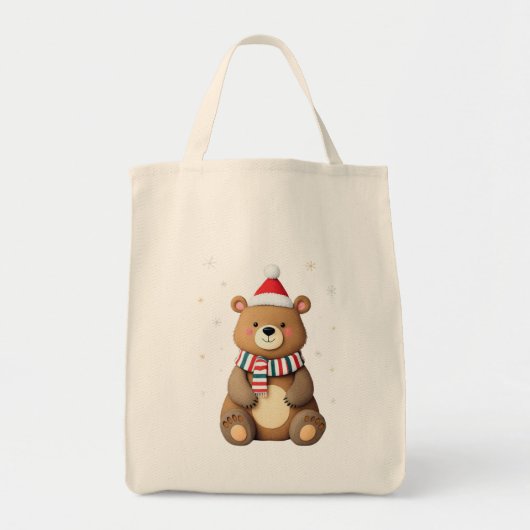 Tote Bag Ours de Noël (Devant)