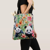 Tote Bag Ours de panda aquarelle (De près)