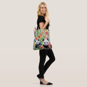 Tote Bag Ours de panda aquarelle (Sur le modèle)