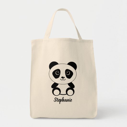 Tote Bag Ours de panda personnalisées (Devant)