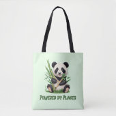 Tote Bag Ours de panda propulsé par des plantes (Devant)