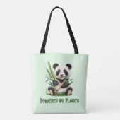 Tote Bag Ours de panda propulsé par des plantes (Dos)
