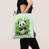 Tote Bag Ours de panda propulsé par des plantes (De près)