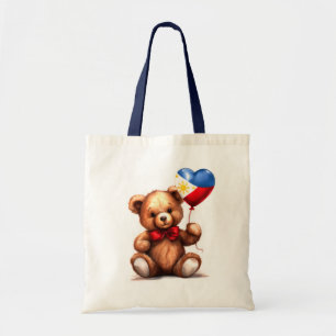 Tote Bag ours en peluche & ballon avec drapeau des Philippi