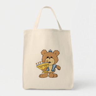 Tote Bag ours en peluche de Chanukah hanoukka Menorah