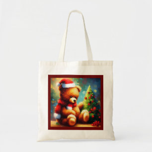 Tote Bag Ours en peluche de Noël 1