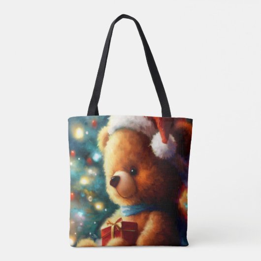 Tote Bag Ours en peluche de Noël 3 (Dos)