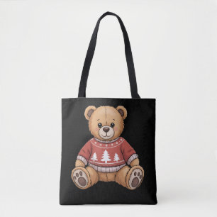 Tote Bag Ours en peluche de Noël cadeau de Noël mignon