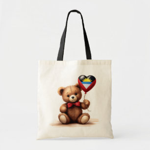 Tote Bag ours en peluche et ballon avec Antigua-et-Barbuda