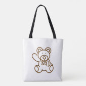 Tote Bag Ours en peluche mignon d'été (Dos)