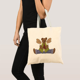 Tote Bag Ours en peluche Steampunk avec ailes de fées