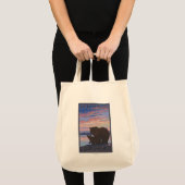Tote Bag Ours et couteaux - Ketchikan, Alaska (Devant (produit))