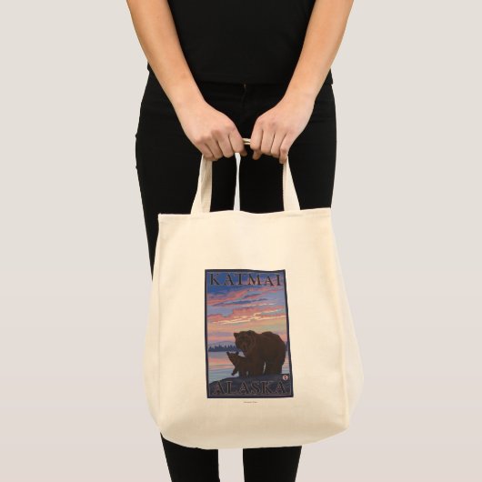 Tote Bag Ours et cub - Katmai, Alaska (Devant (produit))