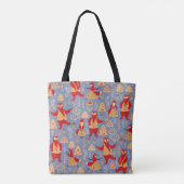 Tote Bag Ours et renards dansant dans une coulisse forestiè (Dos)