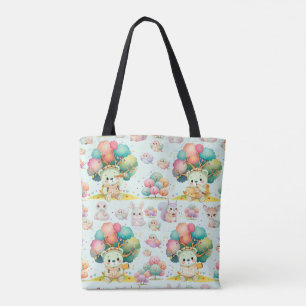 Tote Bag Ours explorateur mignon et motif d'animaux de la f