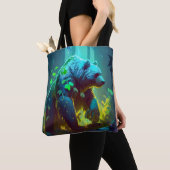 Tote Bag Ours Gizzly Portrait animal Peinture Faune (De près)