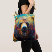 Tote Bag Ours Grizzly Animal Discovery Aventure Nature Pla (De près)