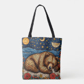 Tote Bag Ours grizzly dormant (Dos)