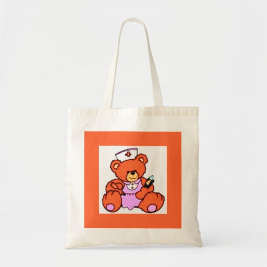 Tote Bag Ours infirmier uniforme (Devant)