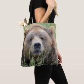 Tote Bag ours kodiaque Brown (De près)