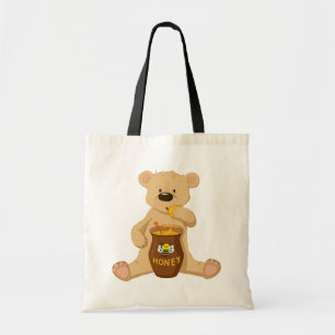 Tote Bag Ours mignon mangeant du miel