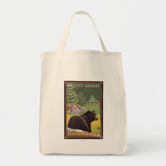 Tote Bag Ours noir en forêt - Mont Adams, Washington (Devant)