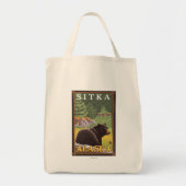 Tote Bag Ours noir en forêt - Sitka, Alaska (Devant)