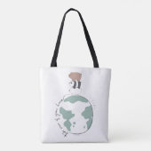 Tote Bag Ours nus - Prenez soin de votre maison (Dos)