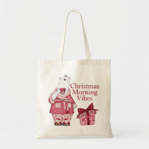 Tote Bag Ours polaire de Noël en pyjama