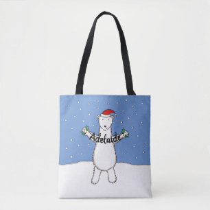 Tote Bag Ours polaire de Noël personnalisé
