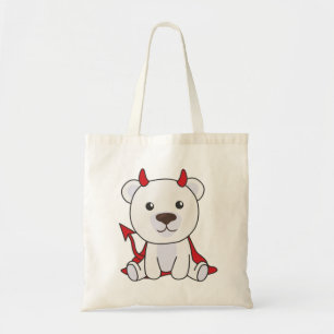 Tote Bag Ours polaire Halloween mignonne Devil sorcières po
