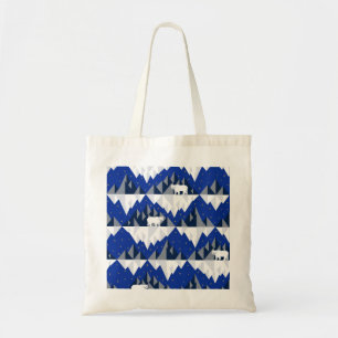 Tote Bag Ours polaire sur Iceberg Motif sans couture.