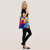 Tote Bag Ours vibrant, scène au clair de lune (Sur le modèle)