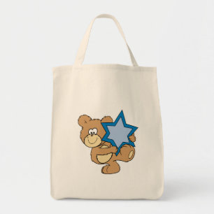 Tote Bag ourson de Hanouka mignon tenant l'étoile de David