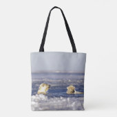 Tote Bag Oursons polaires jouant (Dos)