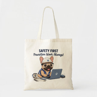 Tote Bag Ouvrier de la construction Frenchie Sécurité d'abo