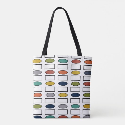 Tote Bag Ovales et Rectangles - Grandes (Dos)