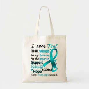 Tote Bag Ovarian Cancer Awareness Month Ribbon Venin