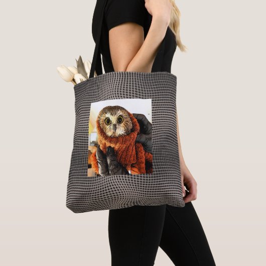 Tote Bag Owl, Rockefeller, (De près)