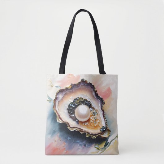 Tote Bag Oyster Avec Pearl Shellfish Art (Devant)